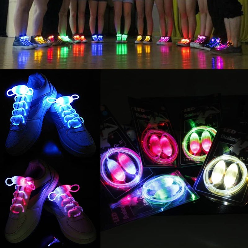2win2buy 5 Pairs LED Light Up Shoelaces Casual Sneaker Waterproof Plastic Shoe Strings Halloween Christmas Party Disco Dancing Hip Pop Running Decorations Glow up Necessaries - Image 5